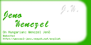 jeno wenczel business card